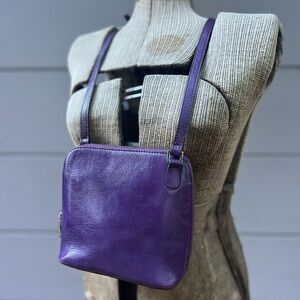 Gorgeous Hobo International Eggplant PurpleLleather Crossbody Small Bag, NWOT